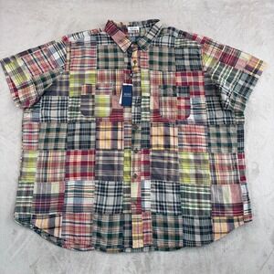 Polo Ralph Lauren Madras Patchwork Shirt Men 4XB Big Multi Short Sleeve NWT